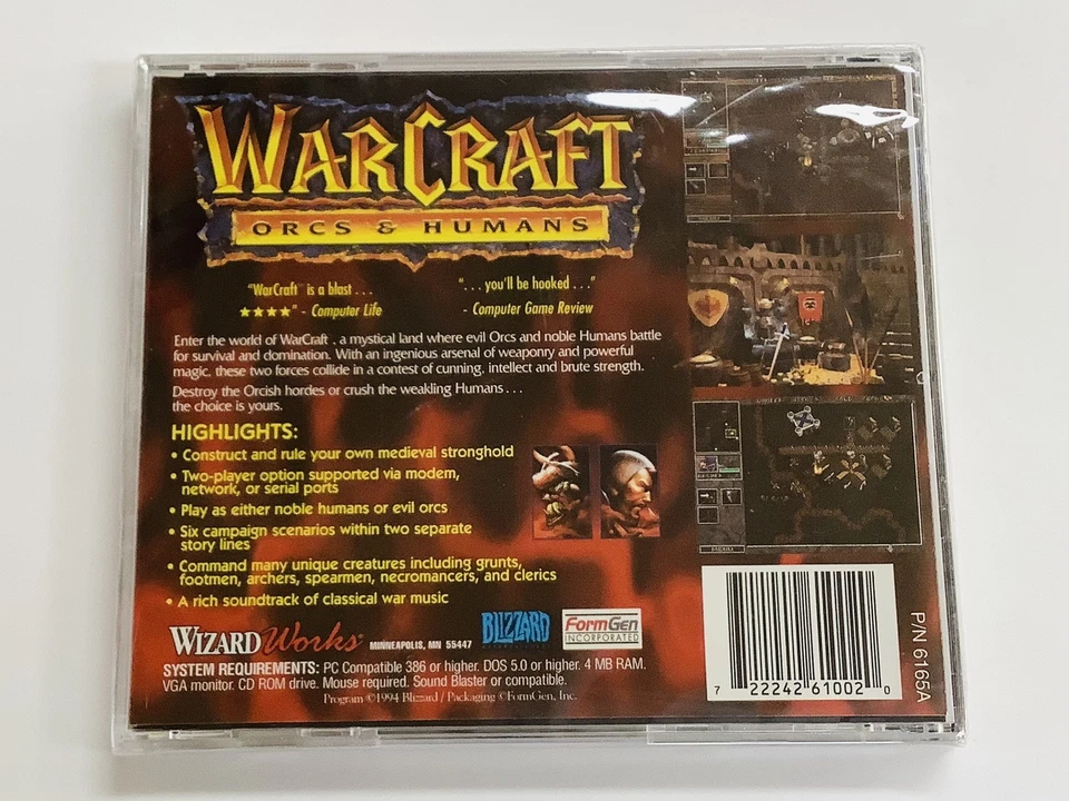 "BRAND NEW" Warcraft: Orcs & Humans - Shareware Edition (PC) FACTORY SEALED - Image 2 of 3