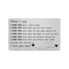 Yobent When I Say I Love You 3.35 * 2.13 inches, when I say I love you more
