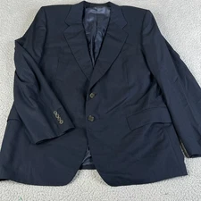 Canali Blazer Mens eu 52  us 42 Blue 2 Button 100% Wool Sport Coat Made in Italy