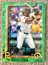 Topps 2025 Chrome Update Sapphire Ronny Simon #USC35 Pirates Green /99 RC