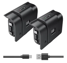 2x Rechargeable Battery Pack For XBox One Controller + USB/Type C Charging Cable