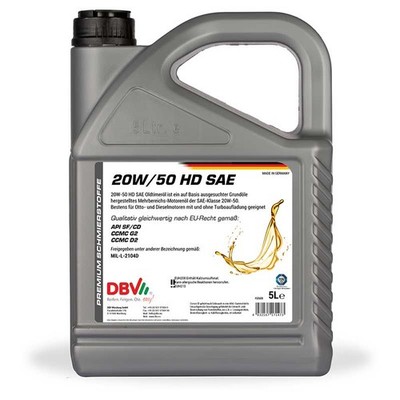 Motoröl Mineralisches DBV 20W-50 5 Liter 5L Motorenöl Ford WSS M2C 9011 A