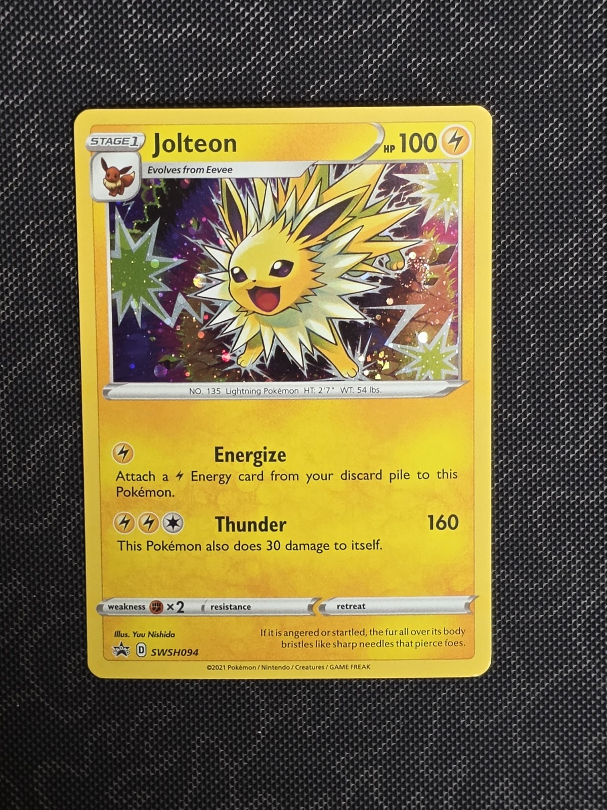 Jolteon SWSH094 - SWSH Black Star Promo - Pokemon Card - Holo SWIRL Near Mint