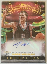 2024-25 TOPPS INCEPTION MEMORY LANE MARKS - JASON WILLIAMS AUT0 34/75