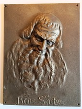 Reliefplatte Hans Sachs Gußeisen