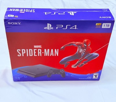 BRAND NEW Sony PlayStation 4 Slim 1TB Spiderman Bundle, Black, CUH-2215B