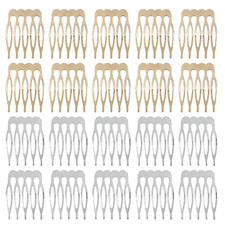 20 Pack Hair Side Combs - 5 Teeth Small Metal Crafting DIY Slide Combs for Fine