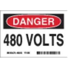 Brady 86060 Equipment Label, 3-1/2 In. H, Pk5,  86060