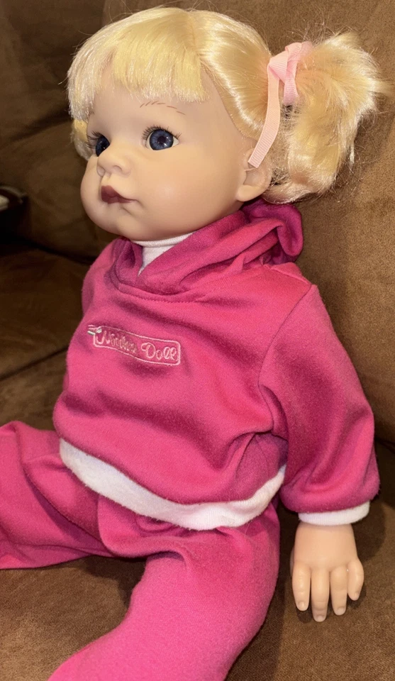 Lee Middleton Original ~ Reagan Doll ~ Blonde Pony Tails 19" Reva Schick 1998 - Image 4 of 4