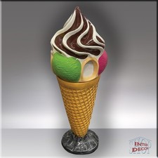 Abfalleimer Eist&uuml;te XXL Eiswaffel mit 3 Kugeln & Sahne Abfallbeh&auml;lter Werbung