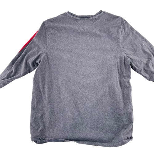 Hilfiger Mens Long Sleeve Grey T-Shirt Crew Neck Size Medium Y2k - Picture 5 of 5