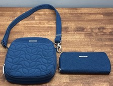 Travelon Anti-Theft RFID Travel Crossbody Executive Edition Purse W/Wallet Blue