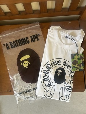 A Bathing Ape BAPE x Chrome Hearts Baby Milo Men s M Medium White Shirt Tee  