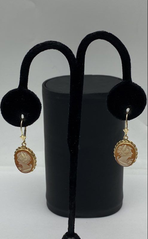 OTC 14k Gold Drop Lever Back Earrings 2.8 g