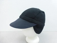 Vintage REI Thaw Fleece Hat Polartec Duck Bill Ear Neck Cover Flap Black Sz M/L