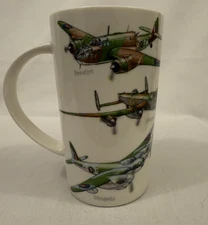 The Leonardo Collection WW2 Airplanes China Mug Tea Coffee 5" 400ml Man Cave