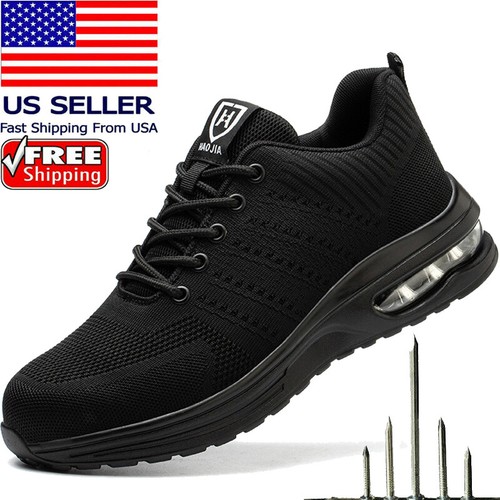 Scarpe Antinfortunistiche Uomo Sneakers da Lavoro Punta Acciaio Trail Running Outdoor Antiscivolo - Foto 15 di 22