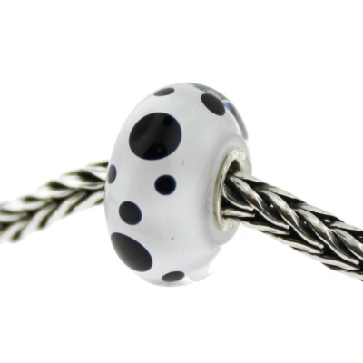 Authentic Trollbeads Glass 61400 Black Spot :0