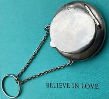 Antico porta cipria argento antique silver powder compact