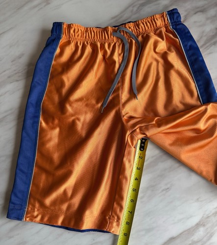 RARE VTG LANDS’ END Reversible Basketball Orange Blue Short Dazzle Shiny Silky L - Picture 6 of 16