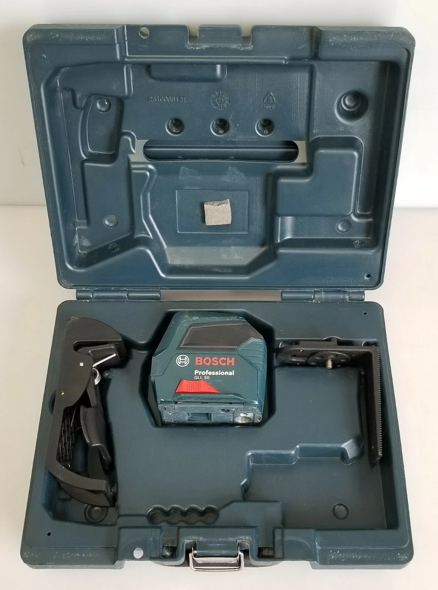 Bosch GLL 50 Cross Plane Red Laser Level/Plumb Projector, Magnetic Mounts,  Case