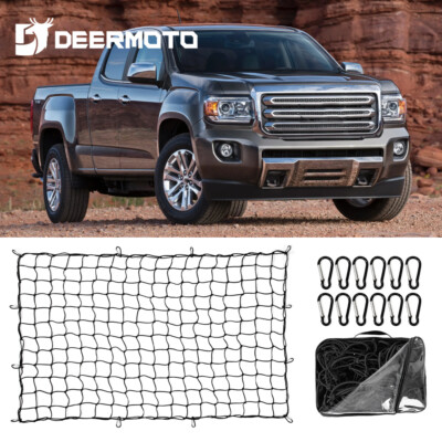 For GMC Canyon 4'x6' Stretches to 8'x12' Truck Bed Cargo Net Elastic Organizer