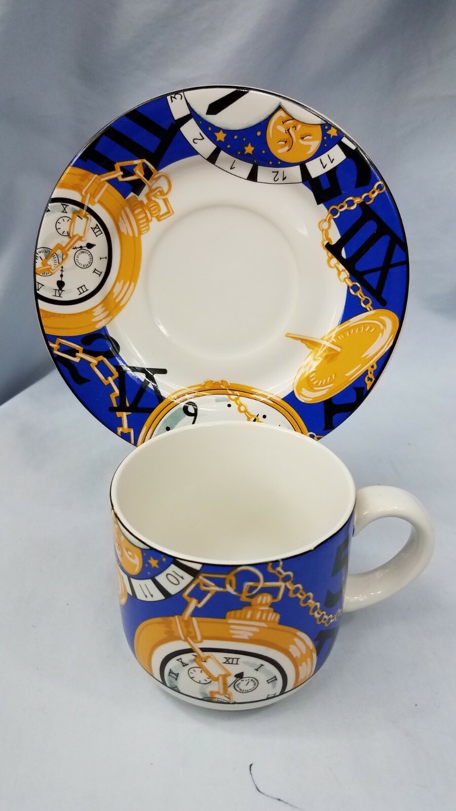 Vintage Vitromaster Time Piece 1993 Cup & Saucer - Set of 2 (4 pieces) Excellent