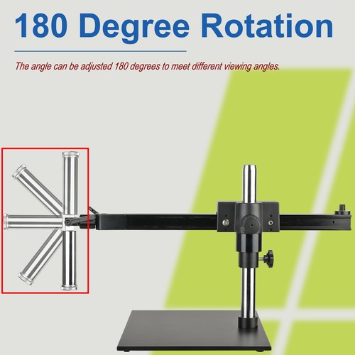 Microscope Cross Arm Bracket with 180° Adjustable Angle, 32mm Diameter Boom - Picture 3 of 7