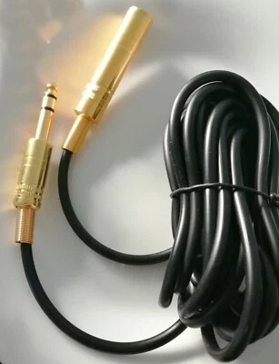 Premium Klinke Klinken Verlängerung kurz Kopfhörer 6,3mm Kabel Metall Stecker m