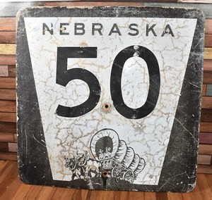 Vintage NEBRASKA Sign USA ビンテージ　看板 Vintage NEBRASKA Sign USA ビンテージ 看板