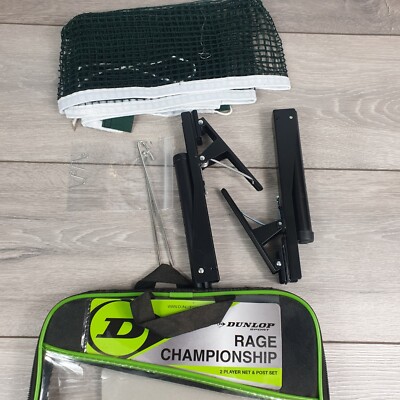 Dunlop RAGE CHAMPIONSHIP Netz- und Pfostenset Tischtennis in Cary Case
