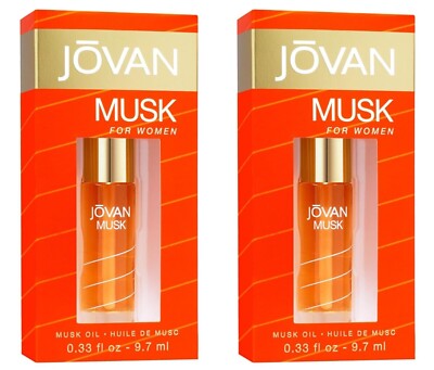   JOVAN MUSK Women Perfume Oil Damen Parfum Öl Moschus Duft Parfumöl 2x 9,7ml  