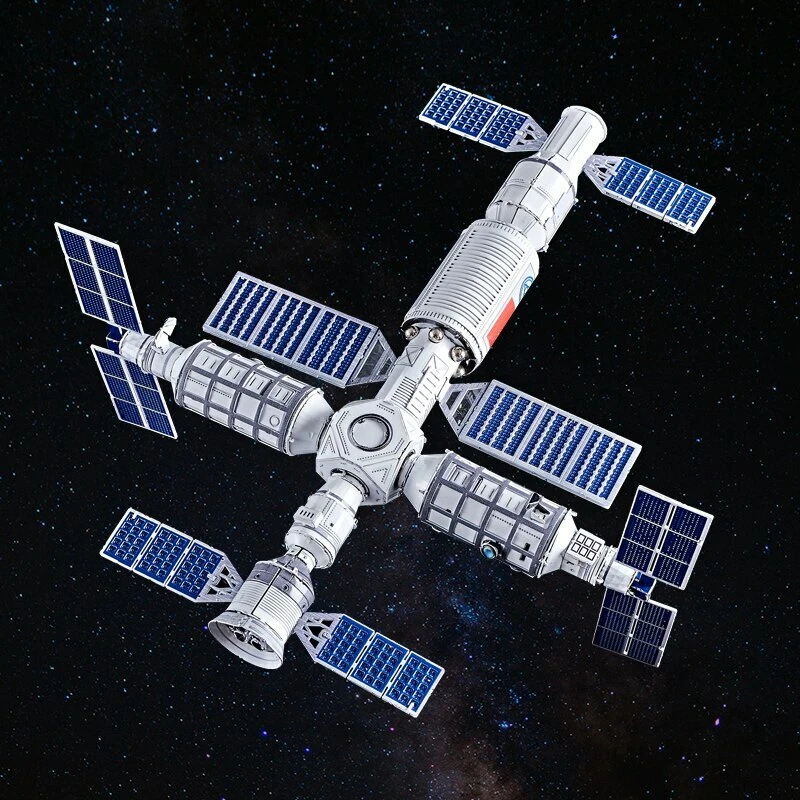 Rompecabezas de metal 3D modelo de estación espacial china hágalo usted mismo ensamblaje juguetes niños adultos Foto 4 de 4