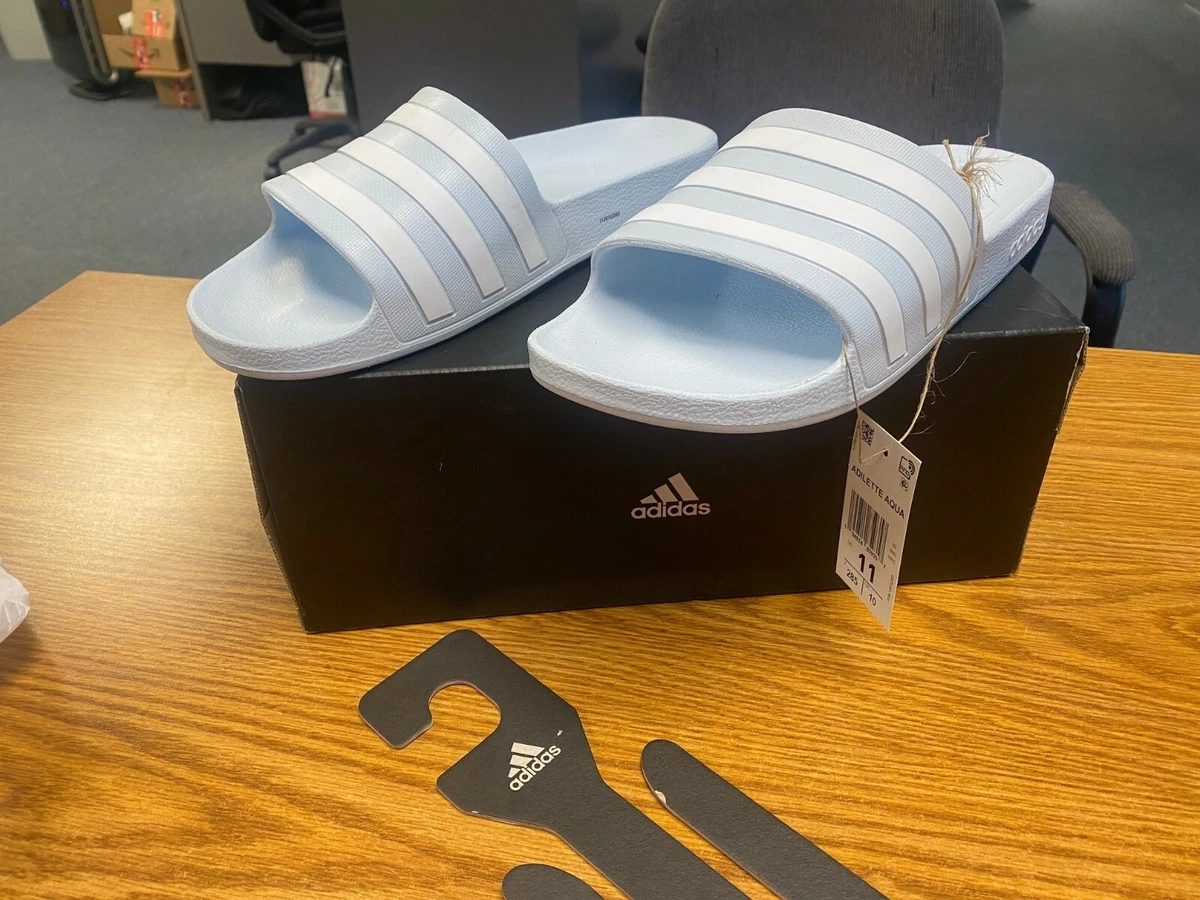 Adilette Slides in Aqua 11] [Size UK 10] [Size EU 44.5] FY8106 |