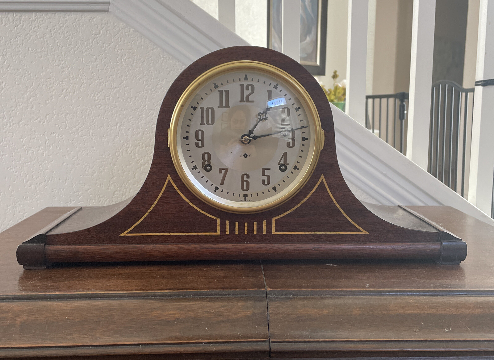 Vintage Plymouth Tambour Mantle Clock eBay