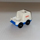 Vintage 1986 Fisher Price Mail Main Street Truck Little People Toy Car Jeep Old