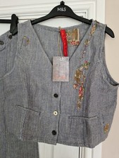 Ewa I Walla Herringbone Waistcoat Size Medium