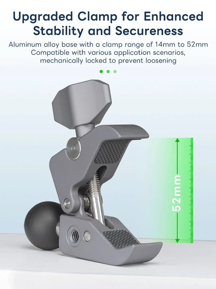 Soporte para accesorios de motocicleta FANAUE manillar soporte espejo para cámara GoPro Foto 3 de 4