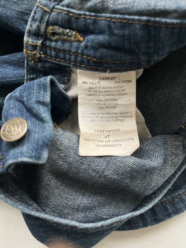Vintage Wrangler Kid's Blue Denim Bib Overalls With Pockets Toddler Size 4T - Picture 6 of 6