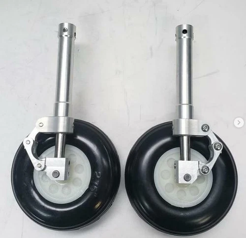 RC Plane 100mm - 190mm Aluminum Main Strut Landing Gear with 72mm / 2.75" wheel