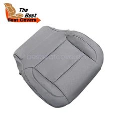 For 2014-2019 Chevy Silverado 1500 2500 Driver Bottom PERFORATED Seat Cover Gray