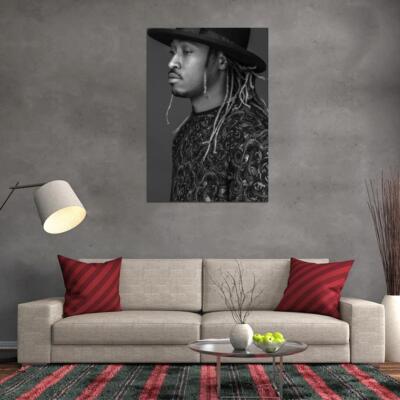 NOVELOVE Image D'art Mural XXXTentation Rappeur Hip Hop Chanteur Affiche Imprimer Toile Peinture Cadeau Sans Cadre 40 * 60 Cm