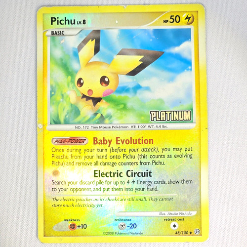 Pichu 45/100 Pokémon Stormfront Unlimited Non-Holo 2008 ✨🔥SHIPS