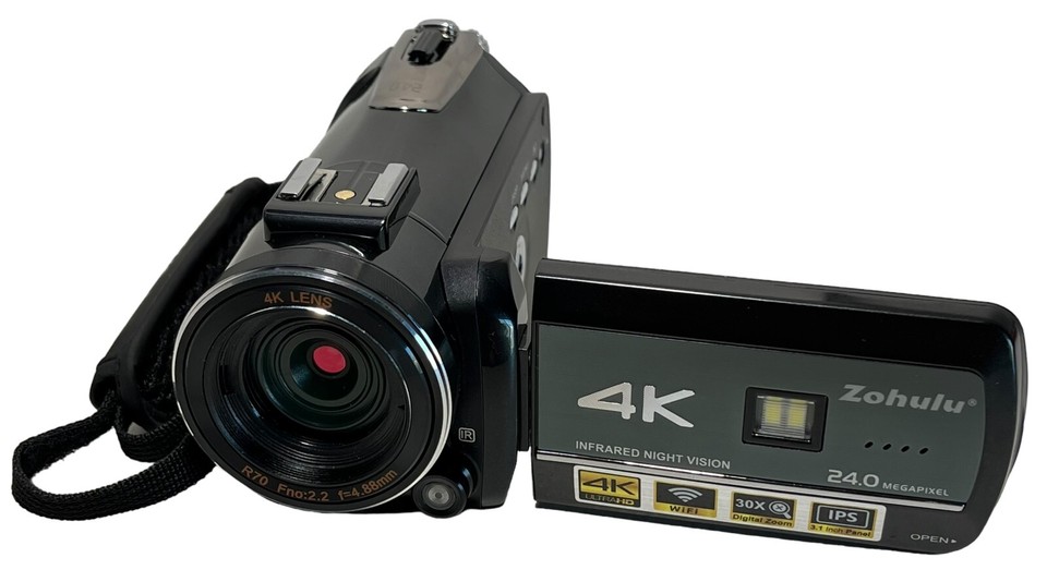 Zohulu HDRAC3 24MP Digital Video Camera 4K Infrared Night Vision IPS
