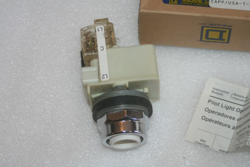 Square D 9001KT1 Push-to-Test панели крепление пилот свет индикатор ** подлинный ** новый - Изображение 2 из 4