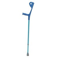 Blue Lightweight Aluminum Forearm Crutch For Adults W/ Molded Plastic Wrist Cuff Blue Lightweight Aluminum Forearm Crutch For Adults W/ Molded Plastic Wrist Cuff