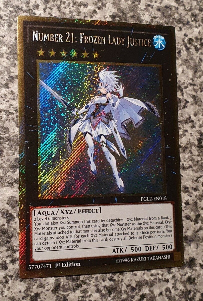 Yugioh PGL2-EN018 Number 21: Frozen Lady Justice 1st Gold Secret