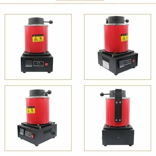 1/2/3KG Electric Metal Melting Furnace Melter Gold Silver W/Heat Protection &ACC - Picture 15 of 52