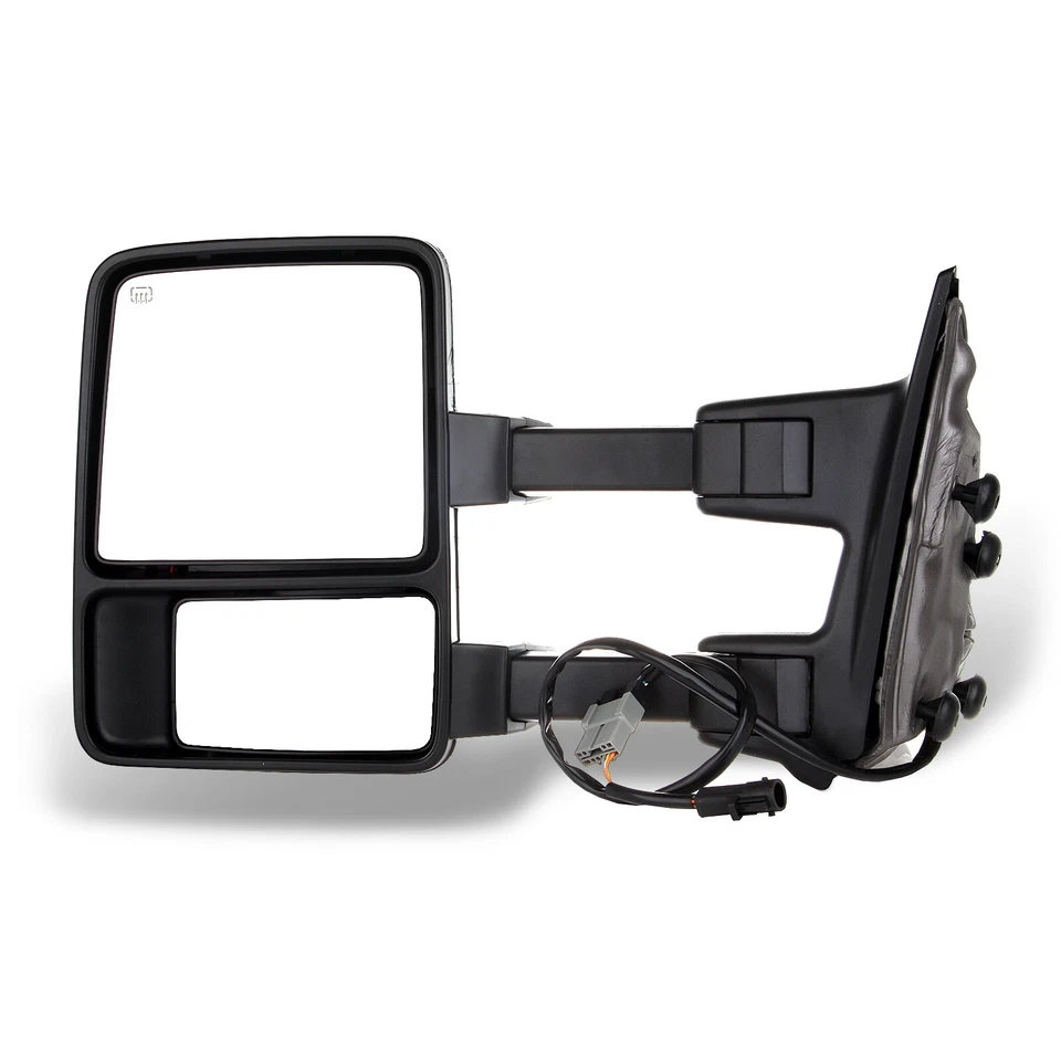 Espejos retrovisores laterales de remolque cromados con señal de humo con calefacción eléctrica para F250 F350 F450 F550 99-07 Foto 2 de 4