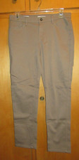Liz Claiborne Sz 10 Mid Rise Straight City Fit Dark Beige/Tan Chino Pants